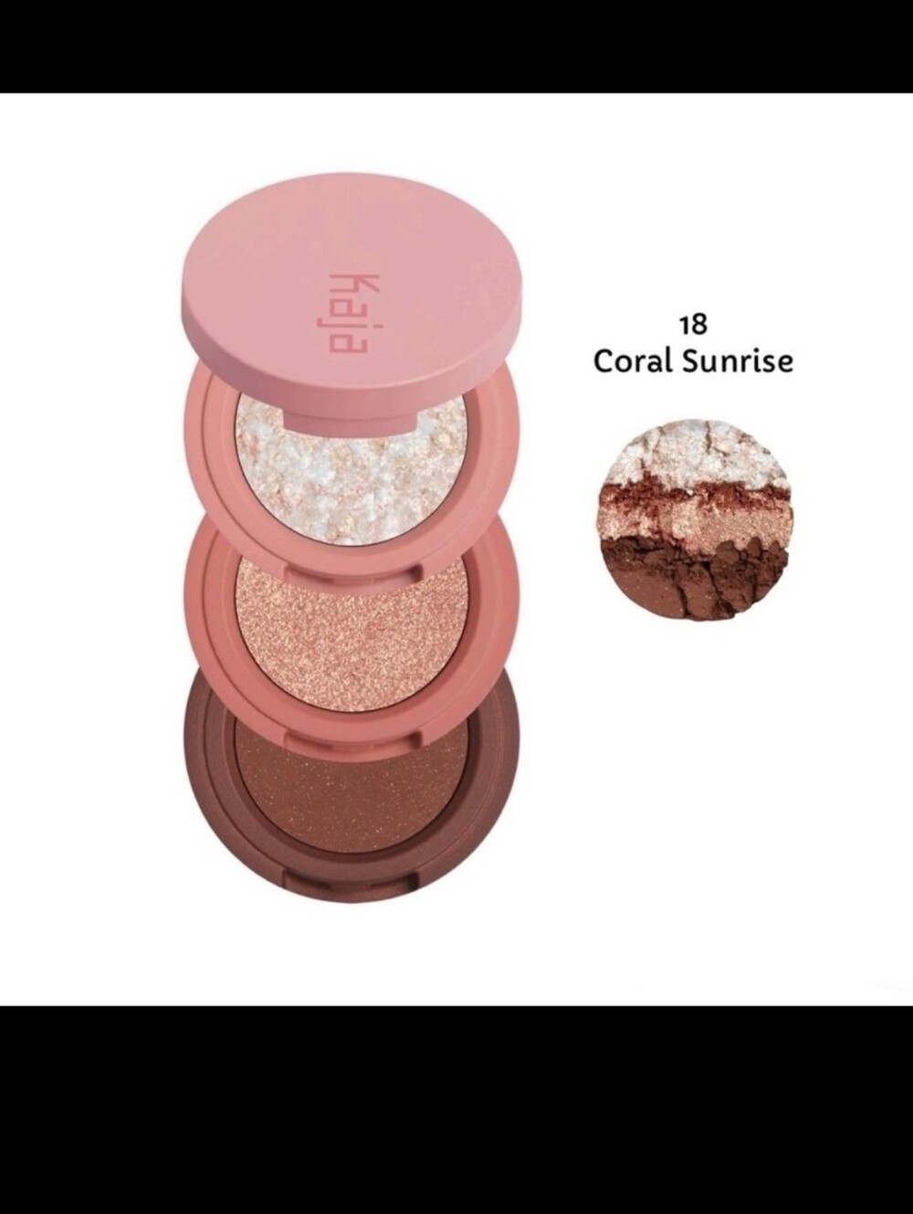 NIB Kaja Play Bento Bronzer Blush Blendable Sculpting Trio 18 Coral Sunrise
